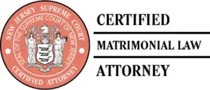 New Jersey Supreme Court Certified Matrimonial Law Attorney Badge